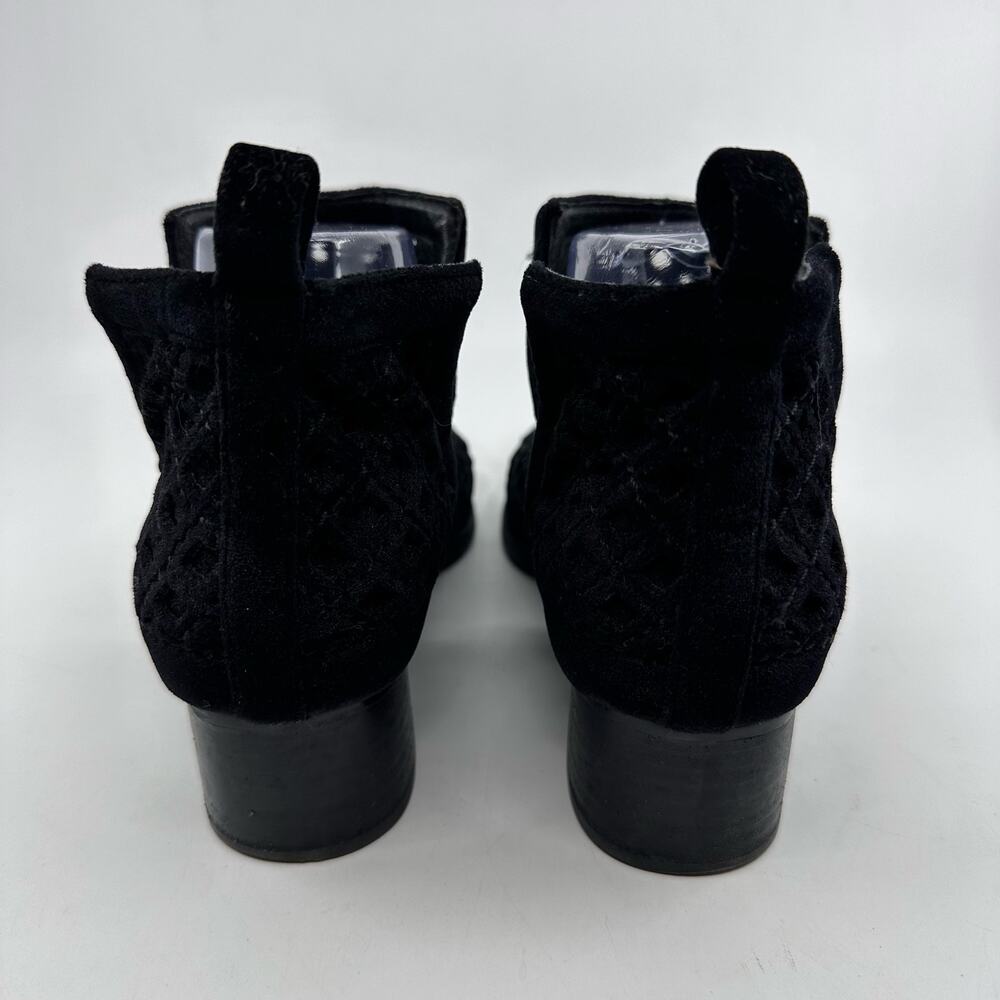 Jeffrey Campbell Taggart Booties Lasercut Leather WMNS US 7.5 Black Boots Heels - Picture 4 of 8
